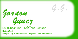 gordon guncz business card
